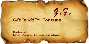Gáspár Fortuna névjegykártya