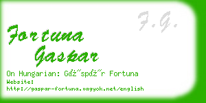 fortuna gaspar business card